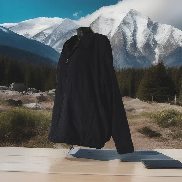 Covington Men's Jacket Size‎ XXL Black Full Zip Coat Outerwear - Picture 2 of 9